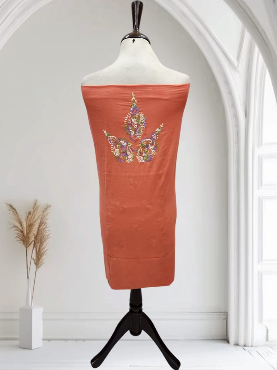 Tarkashi lawn hand embroidered shirt