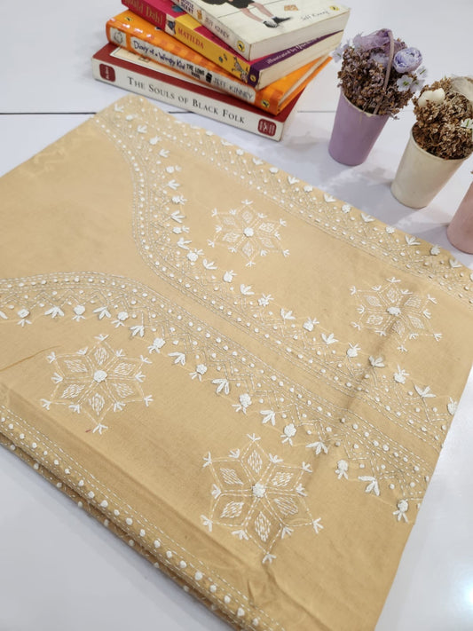 Kanthakari with bor hand embroidered lawn shirt