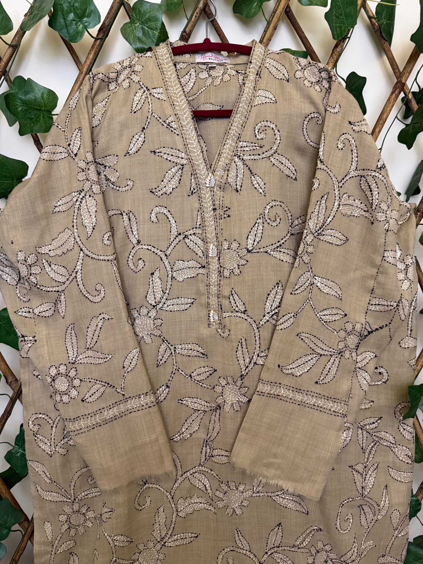Pashmina kantha kurta size X-Large