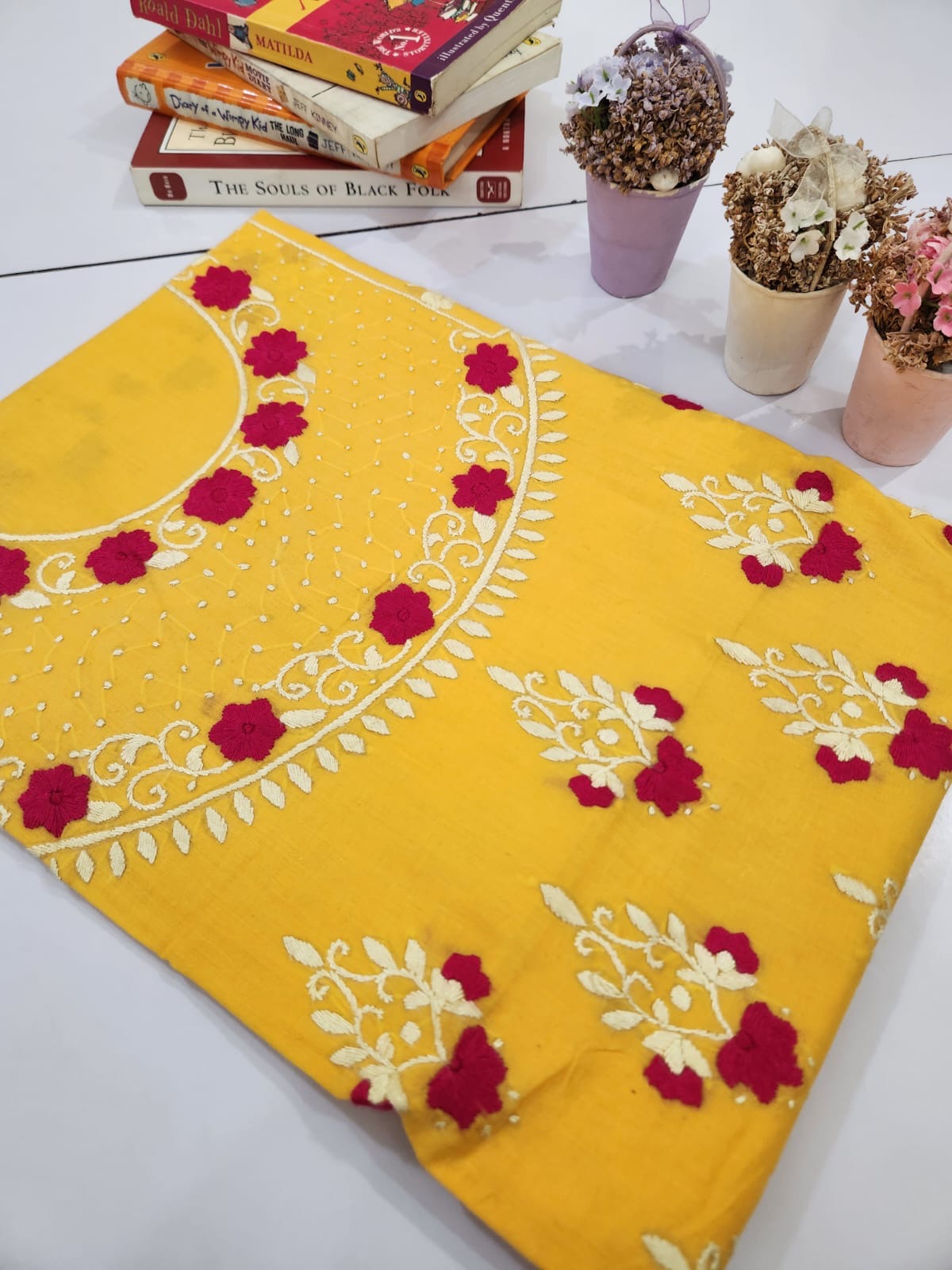 Pela Moti choor shade lawn hand embroidered shirt