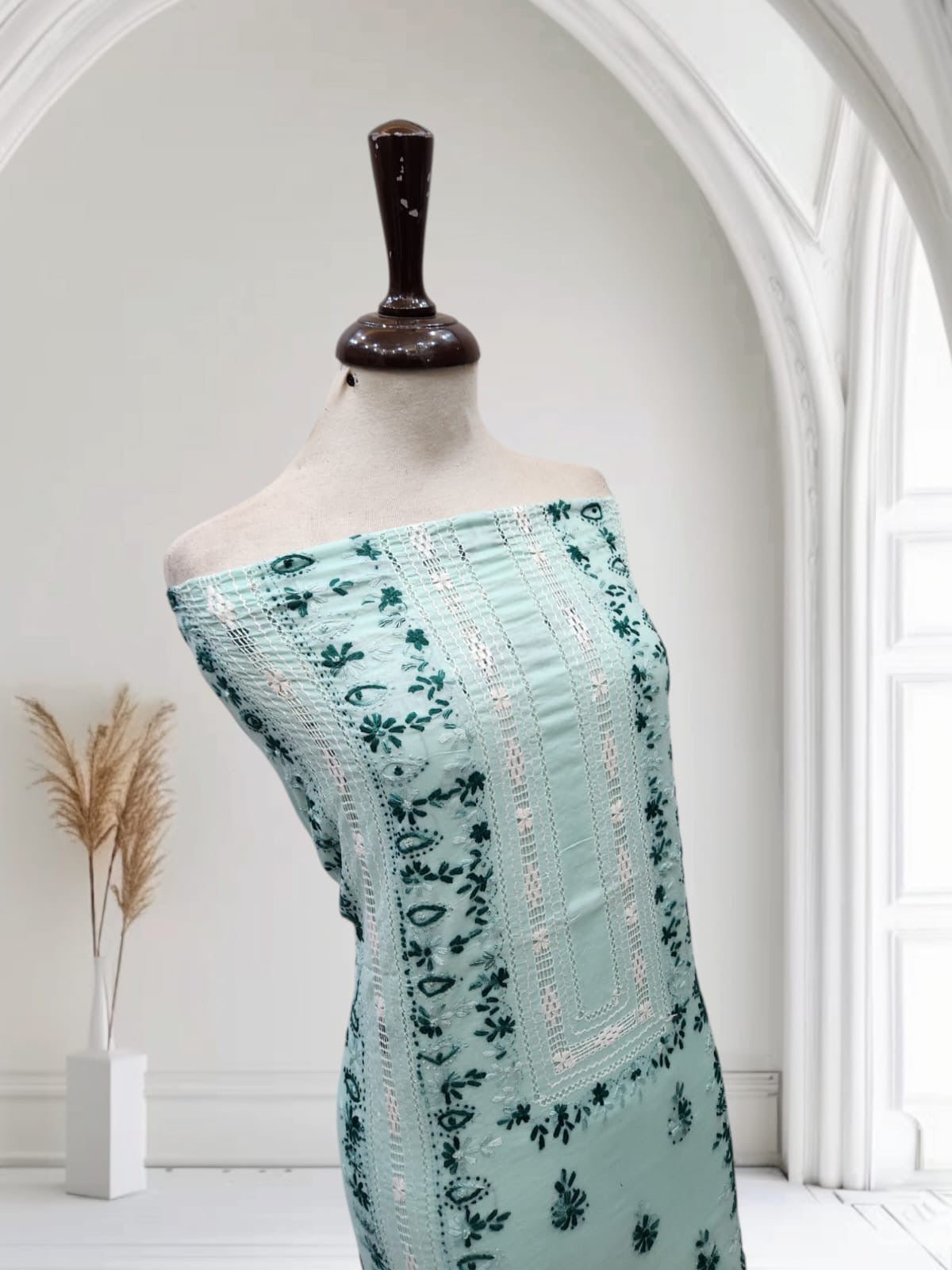 Tarkashi lawn hand embroidered shirt