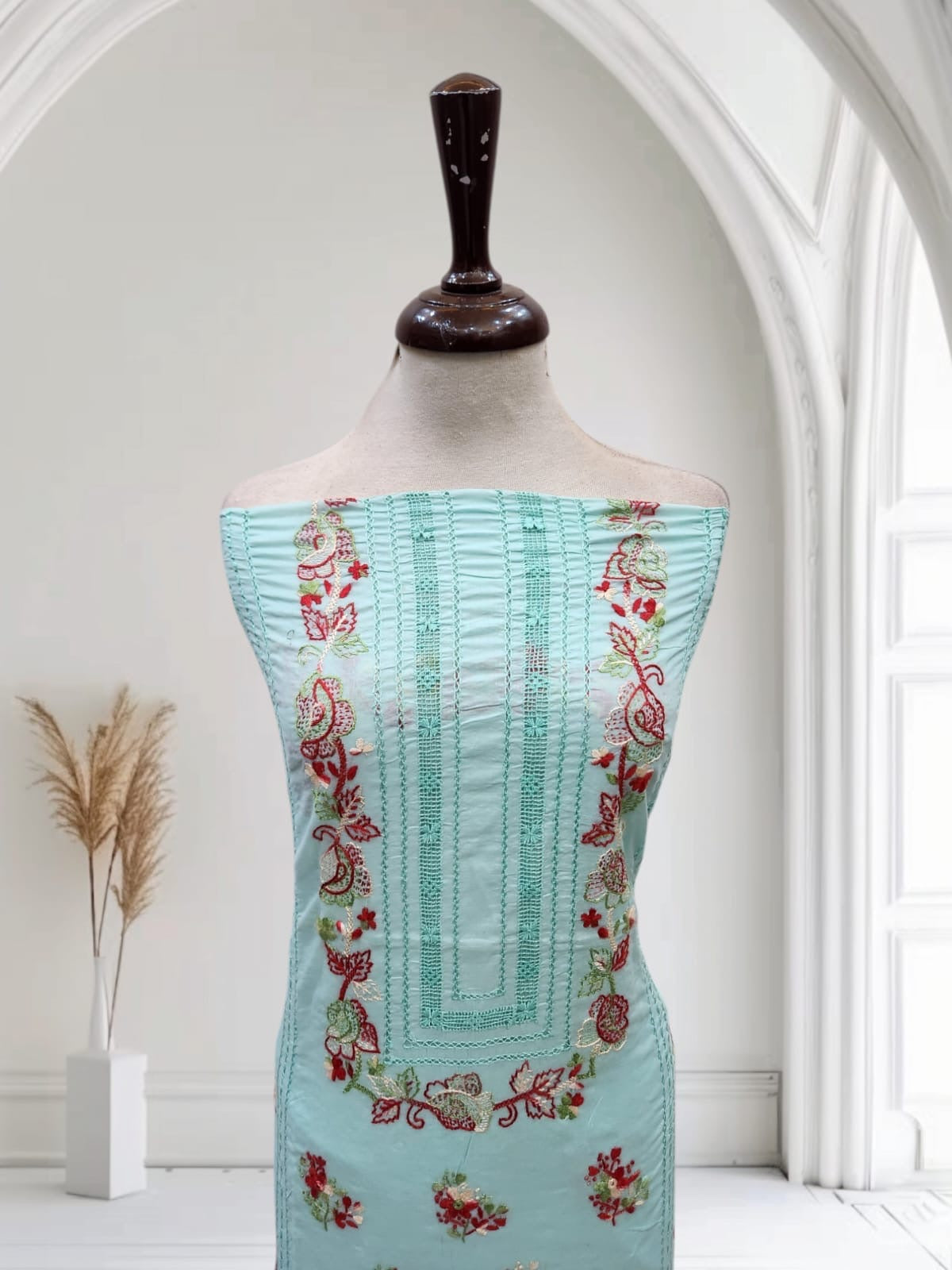 Tarkashi lawn hand embroidered shirt