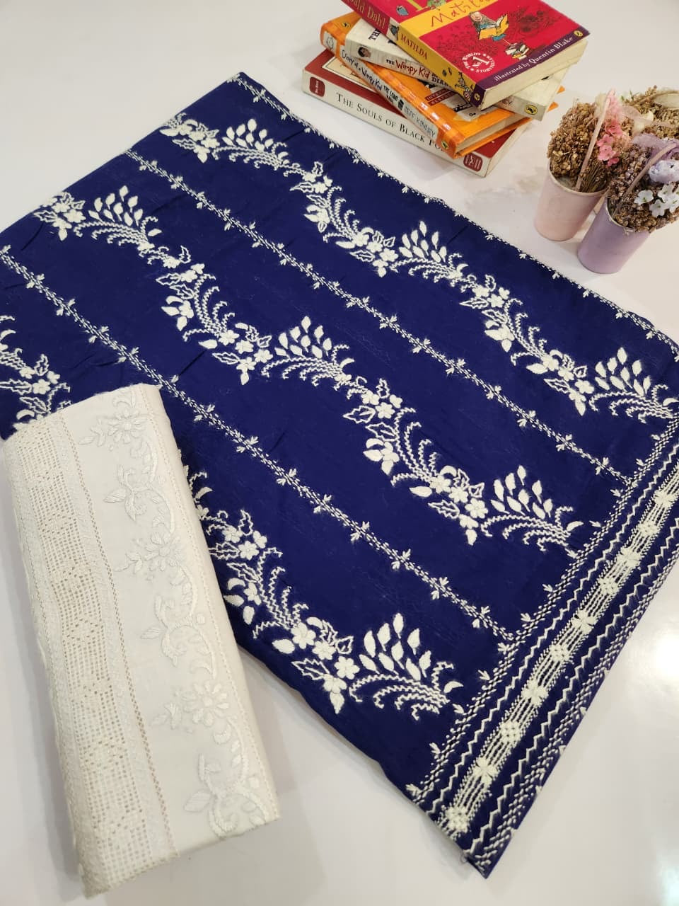 Lawn Tarkashi shirt with lawn tarkashi Trouser