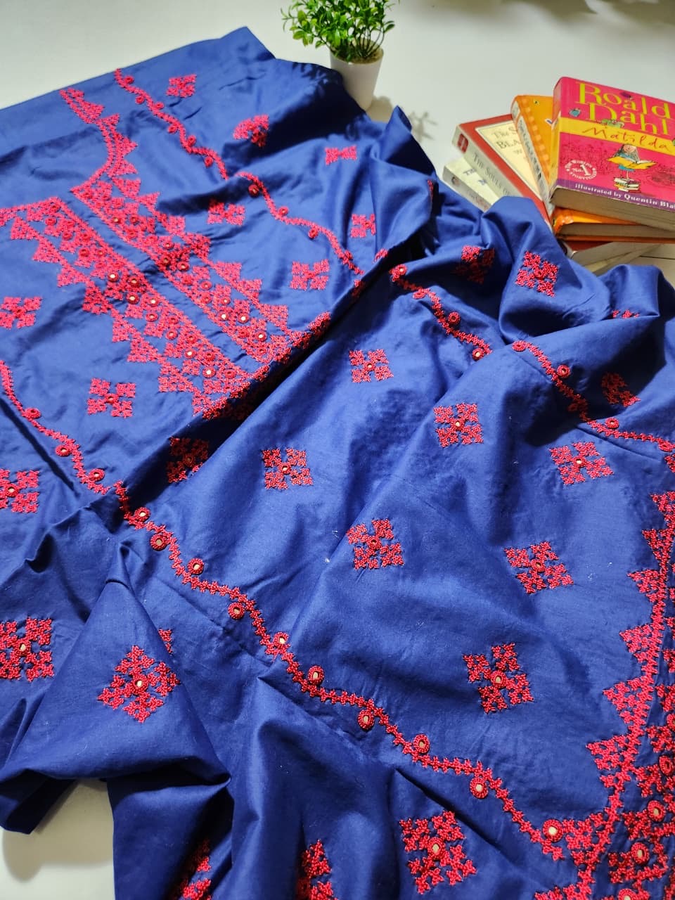 Lawn Sindhi hand embroidered Shirt