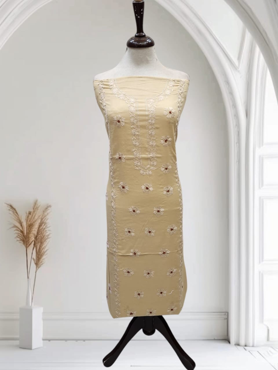 Lawn hand embroidered shirt