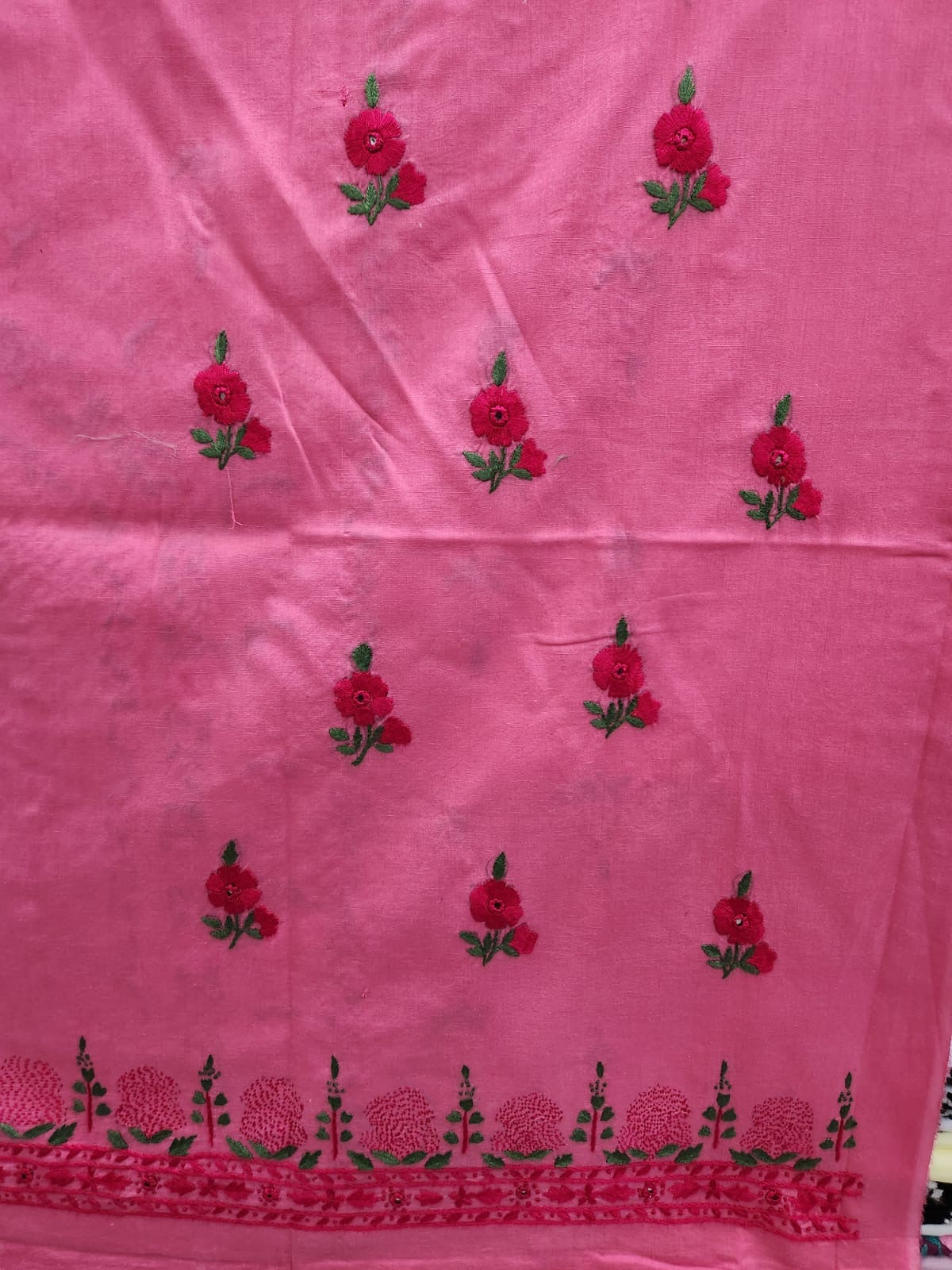 Kanthakari lawn hand embroidered shirt