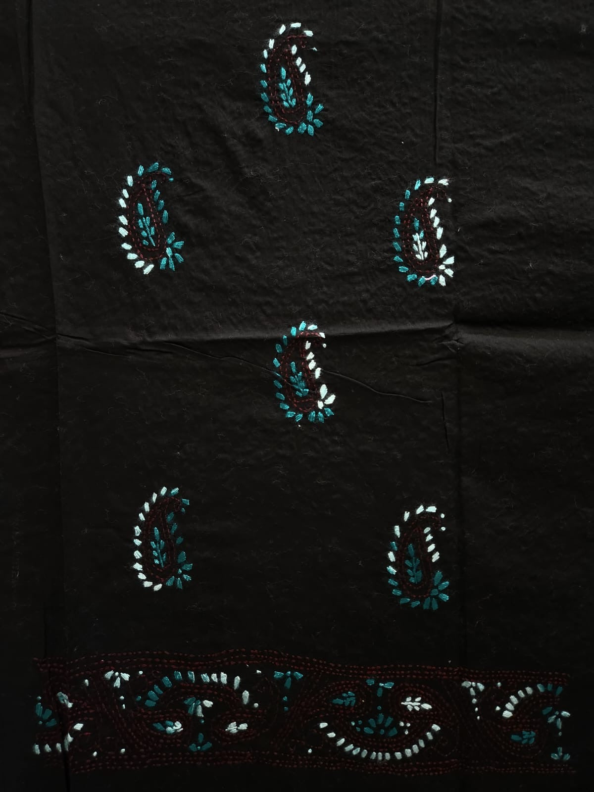 Lawn hand embroidered Jaal shirt