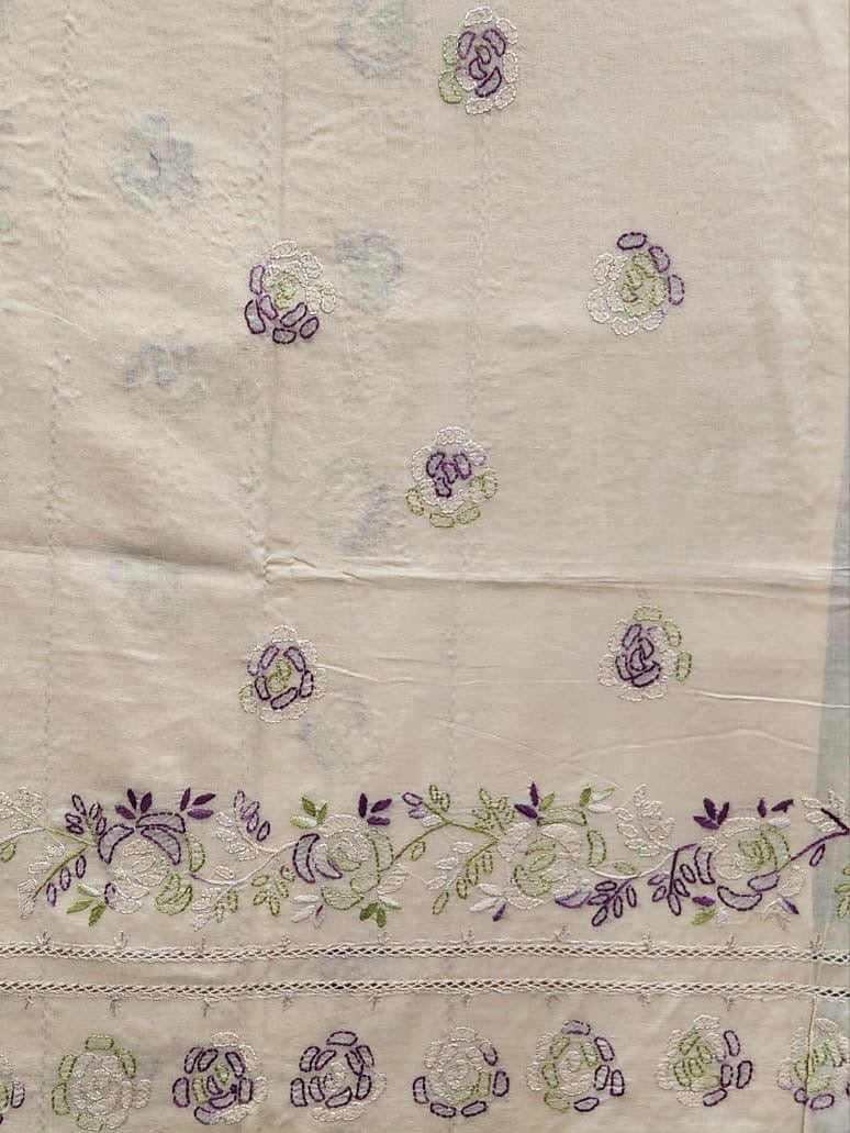 Tarkashi lawn hand embroidered shirt