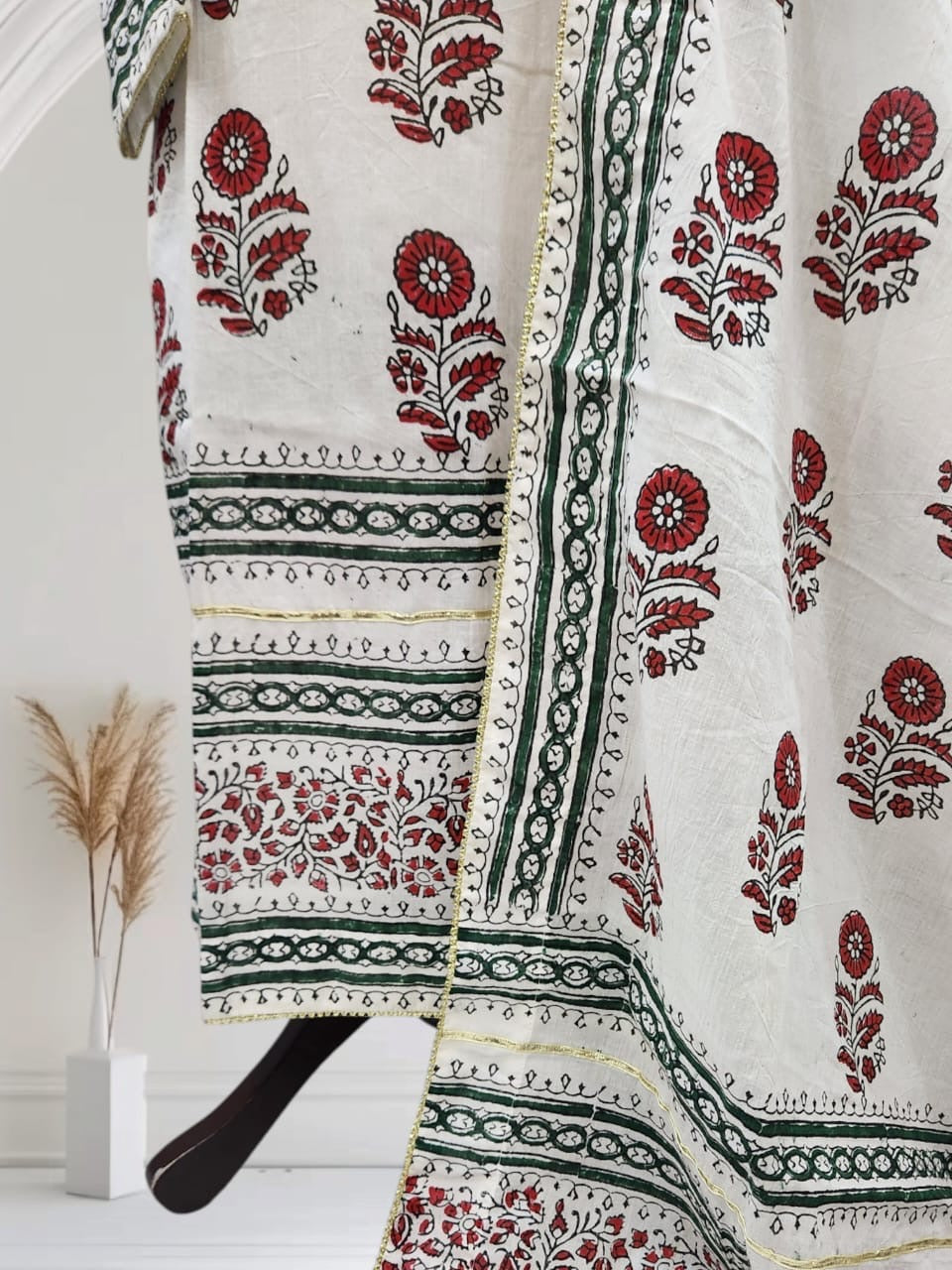 Stitched block print lawn 2pc size XL