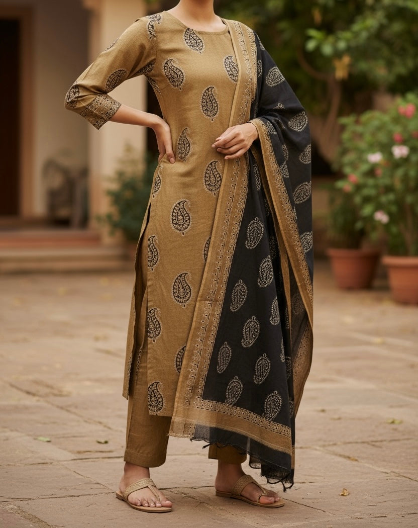 Lawn Natural dyed 2pc Shirt & Dupatta