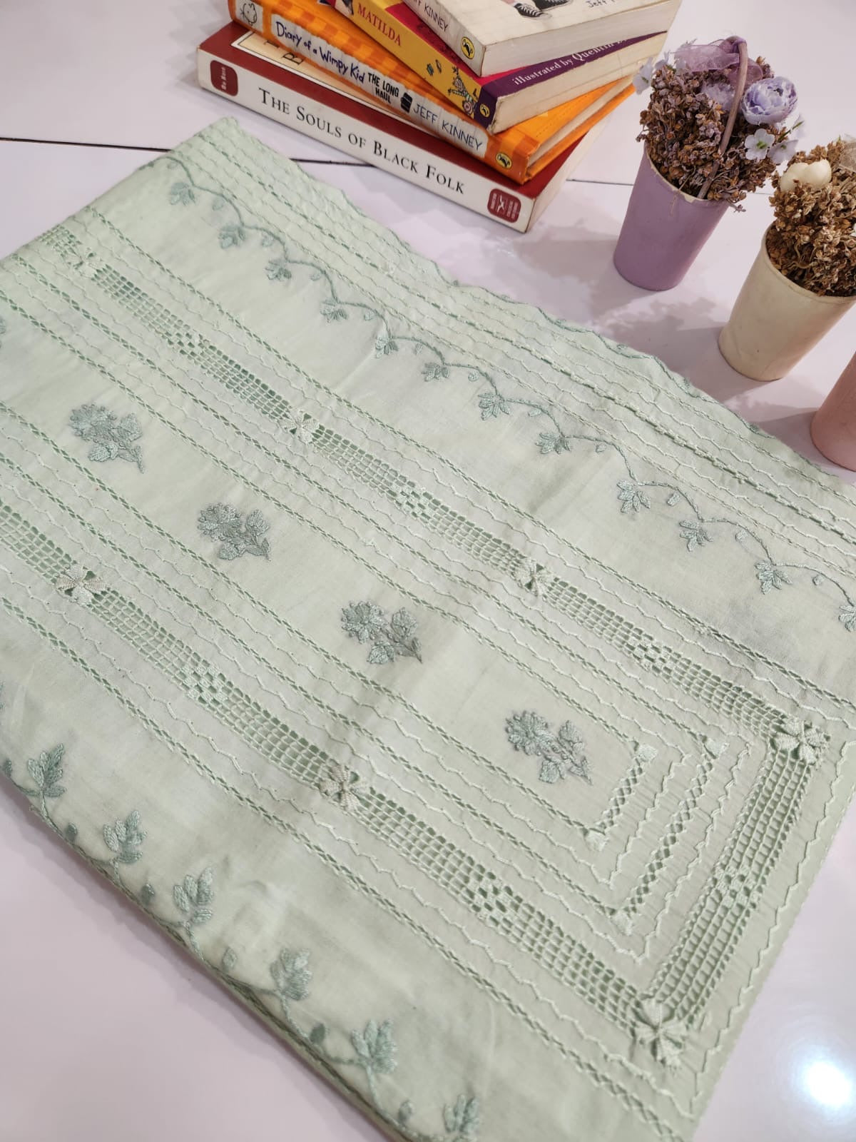 Tarkashi Lawn hand embroidered shirt