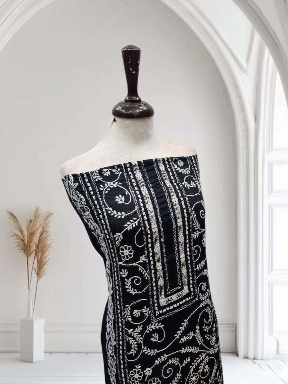 Tarkashi lawn hand embroidered jaal shirt