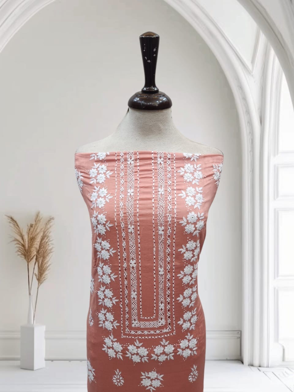 Tarkashi lawn hand embroidered shirt