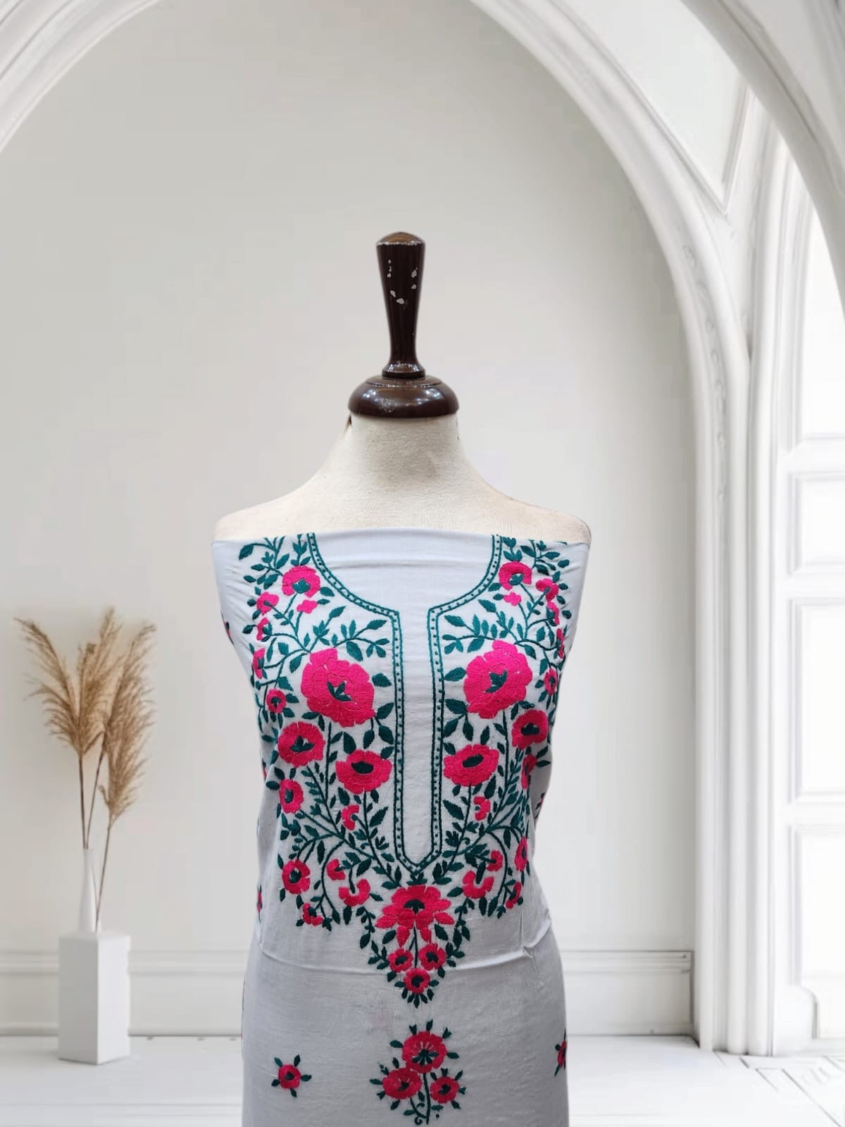 Lawn hand embroidered shirt