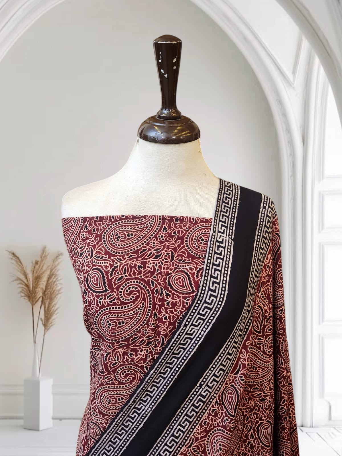 Linen Natural dyed 2pc Shirt and Dupatta