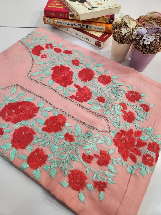 Hand embroidered lawn shirt