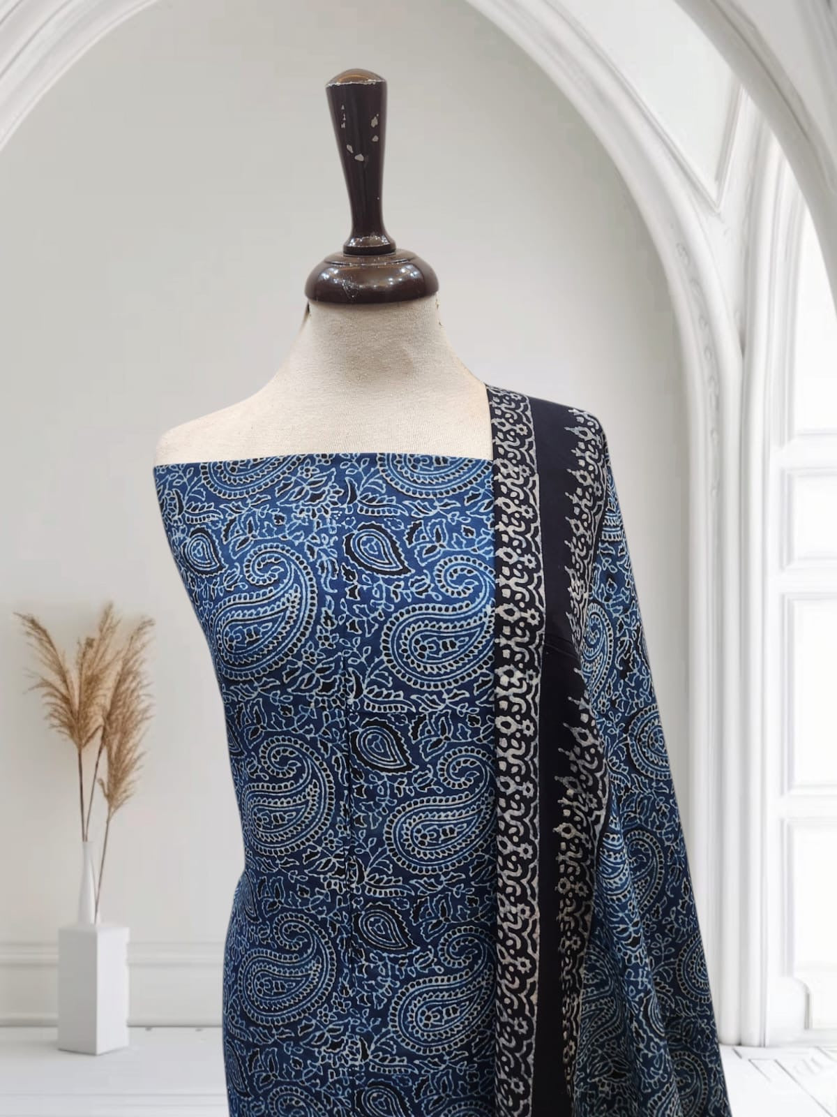 Sale on Linen natural dyed shirt & dupatta