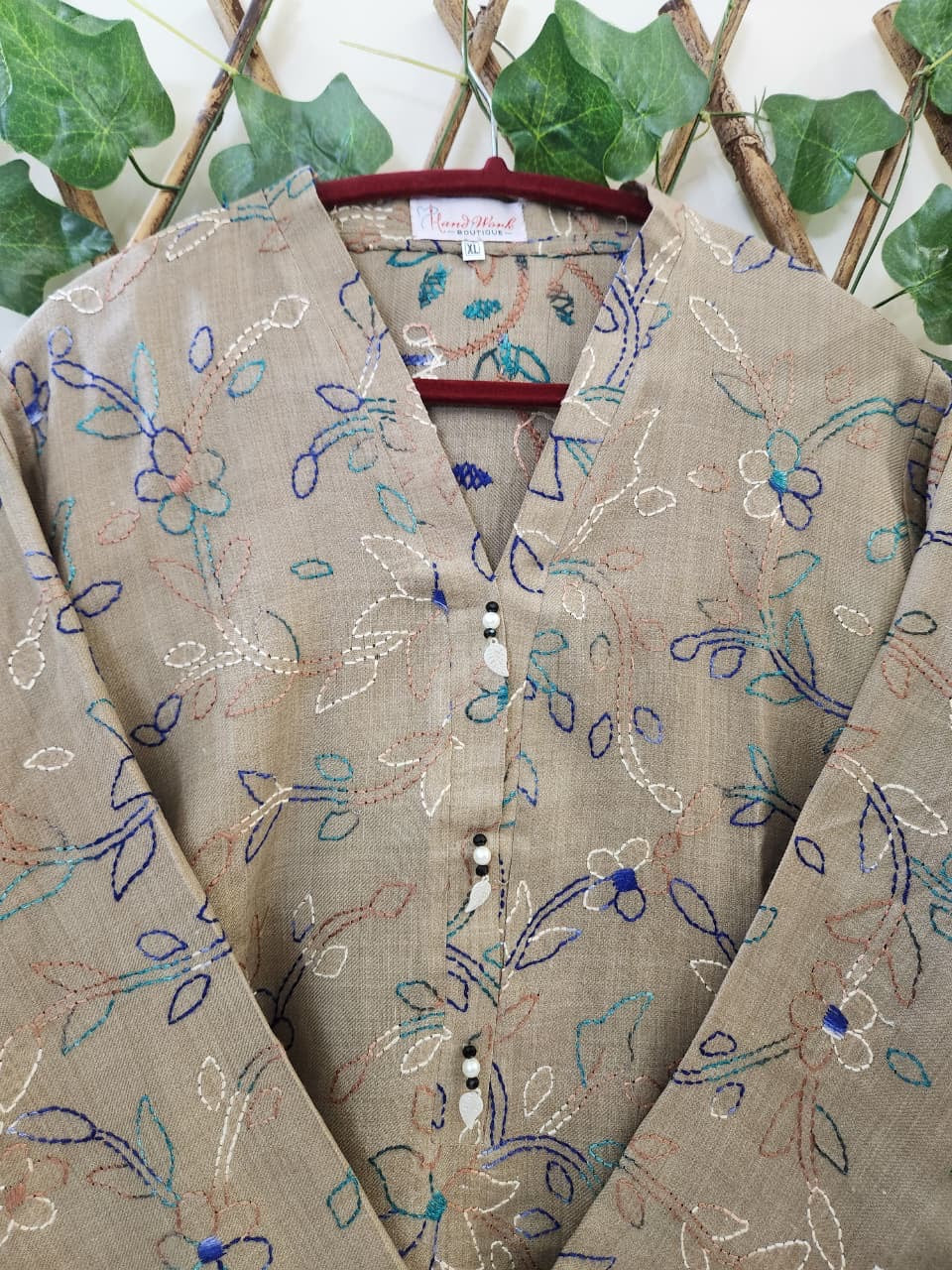 Pashmina kantha kurta size XL