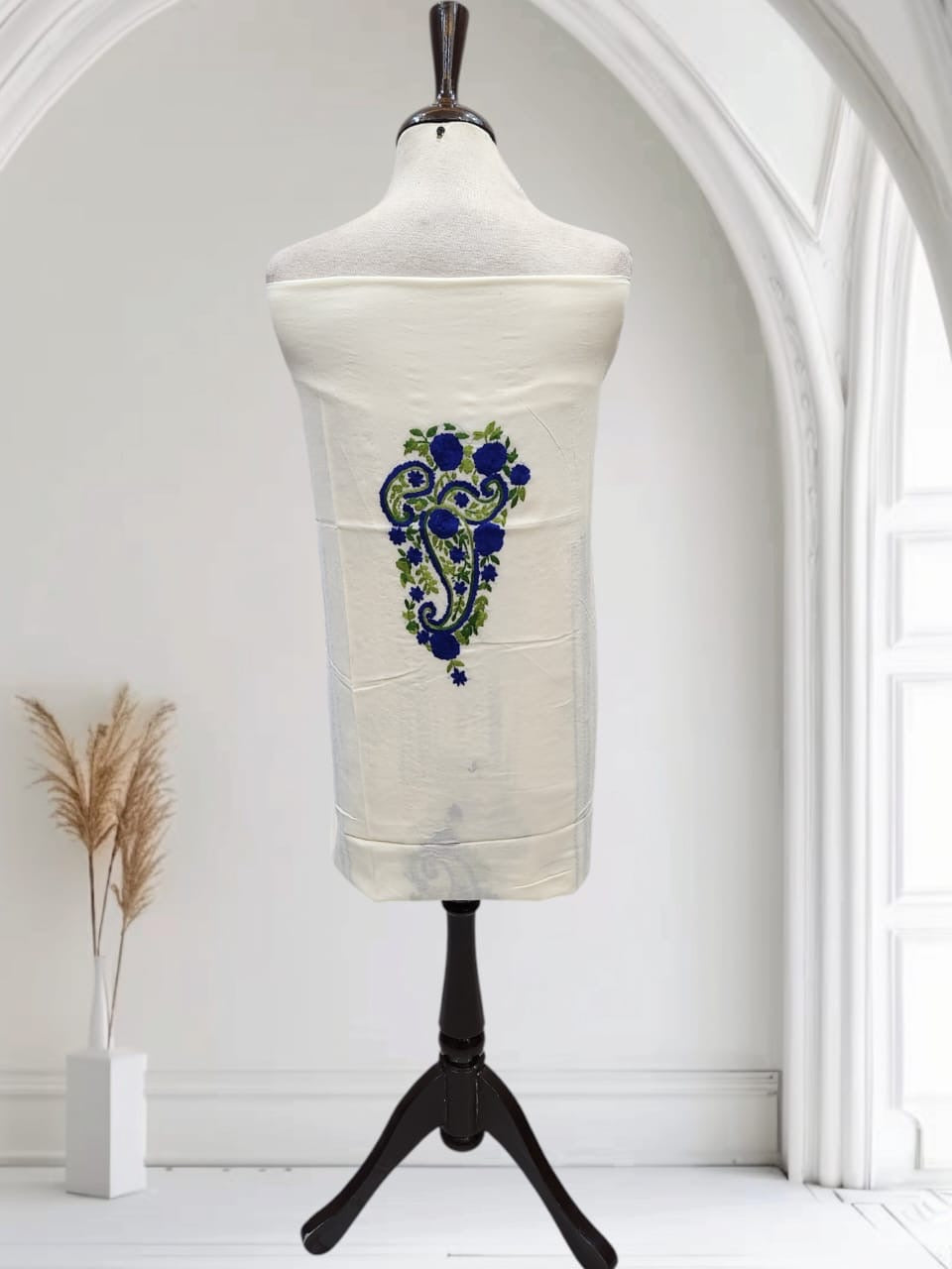 Tarkashi lawn hand embroidered shirt