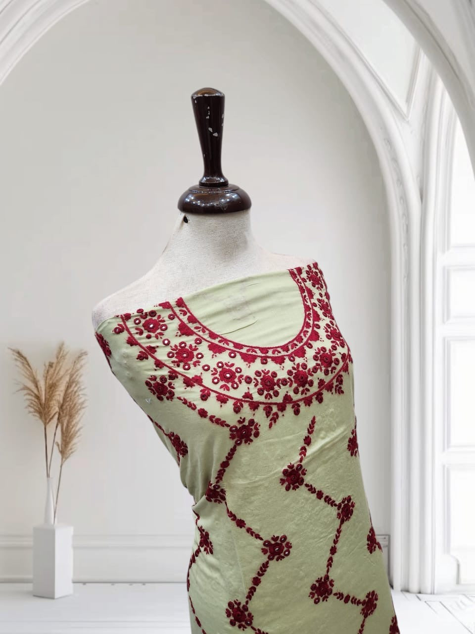 Lawn hand embroidered shirt