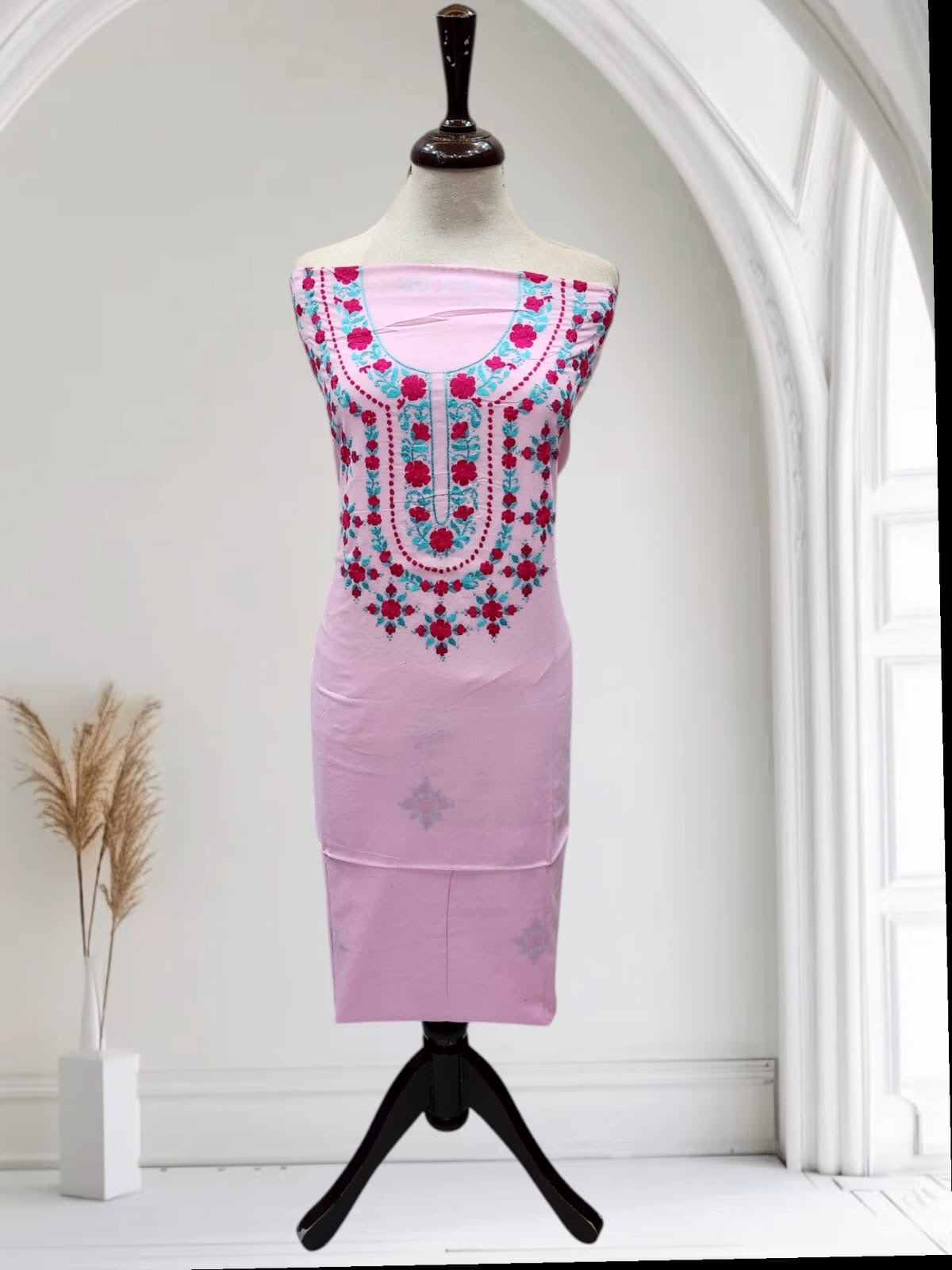 Office shirt hand embroidered lawn