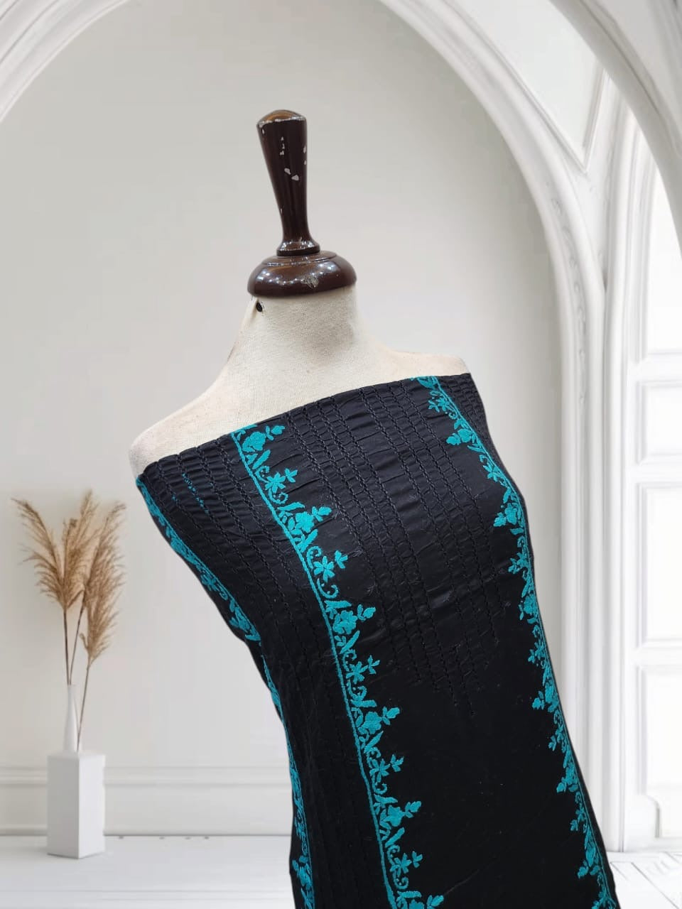 Tarkashi lawn hand embroidered shirt