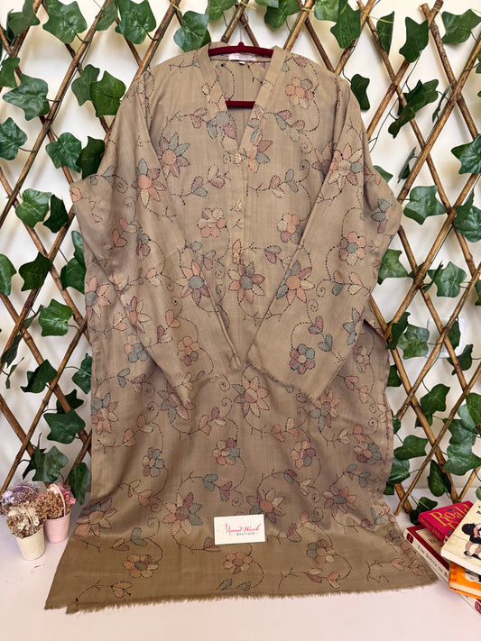 Pashmina kantha kurta size X-Large