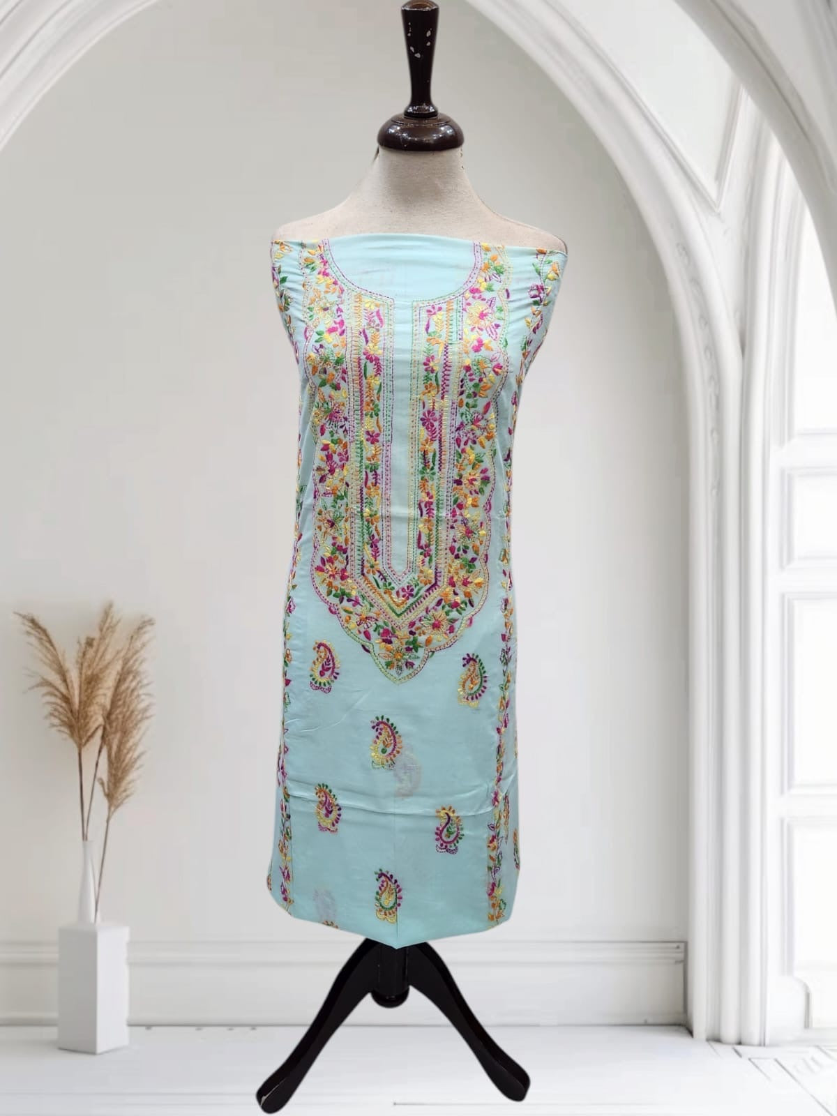 Lawn hand embroidered shirt