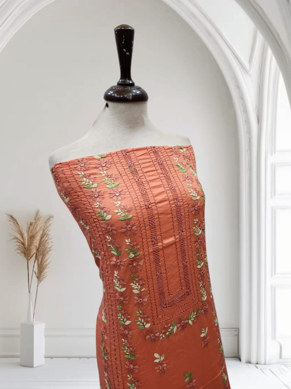 Tarkashi Lawn hand embroidered shirt