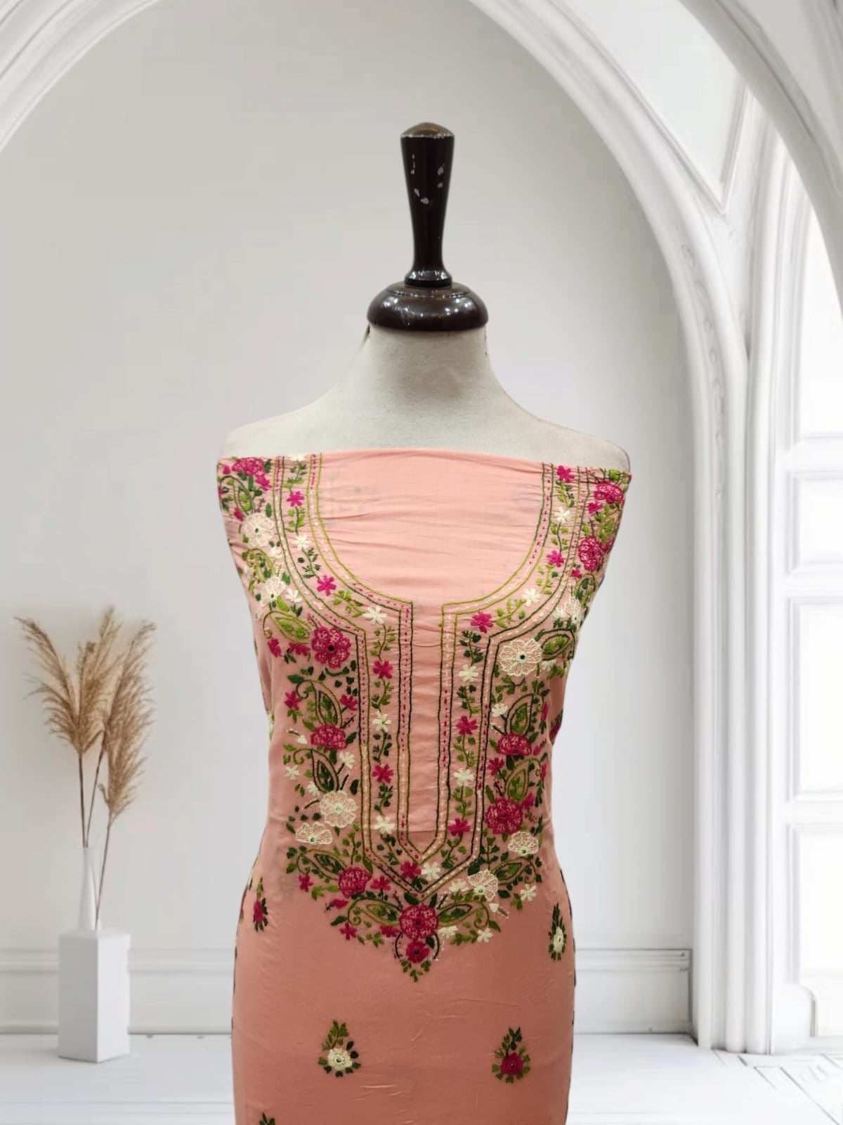 Lawn hand embroidered shirt