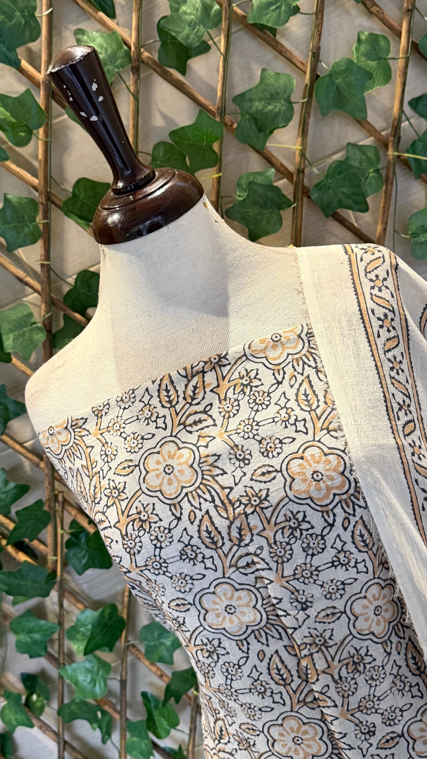 Lawn natural dyed Shirt and dupatta