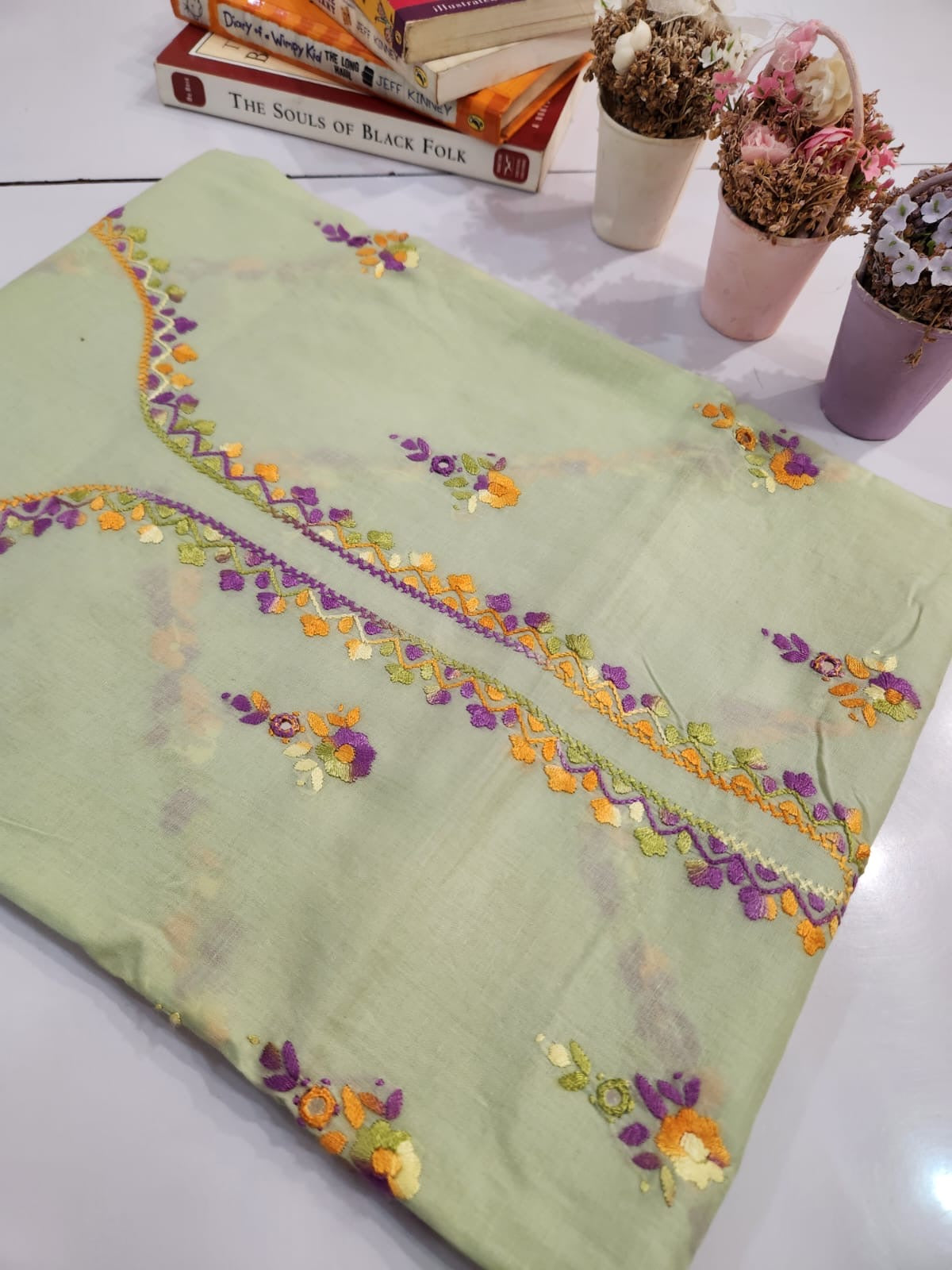 Best for Amma lawn hand embroidered shirt