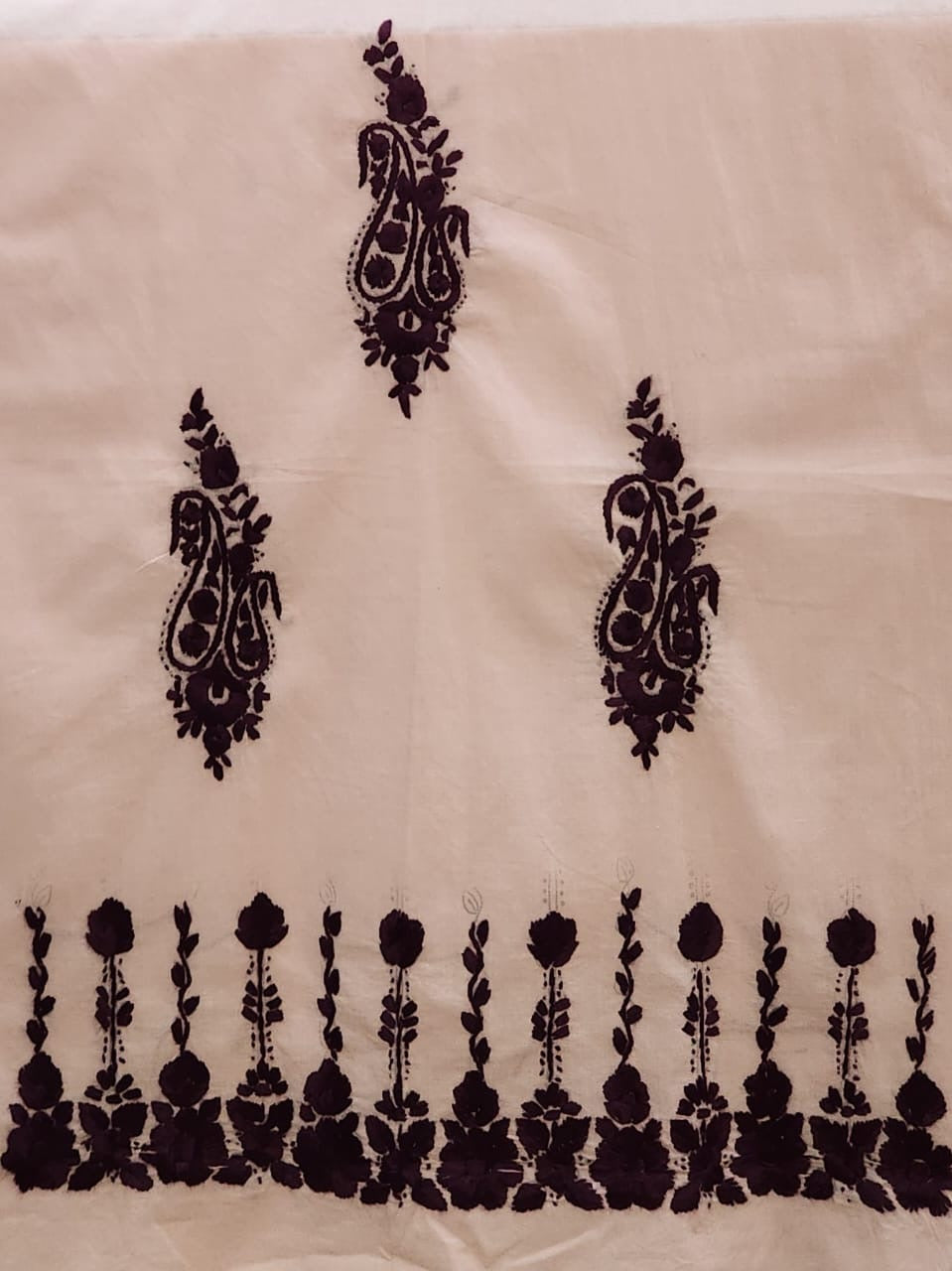 Branded lawn hand embroidered shirt