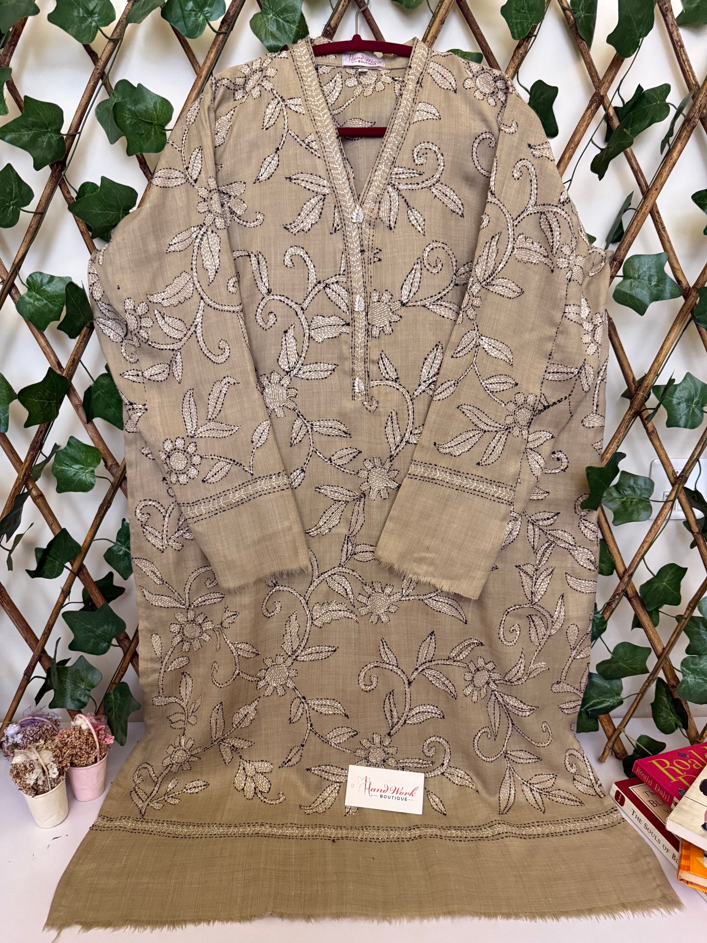 Pashmina kantha kurta size X-Large