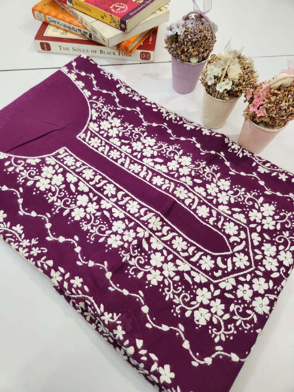 Lawn hand embroidered shirt
