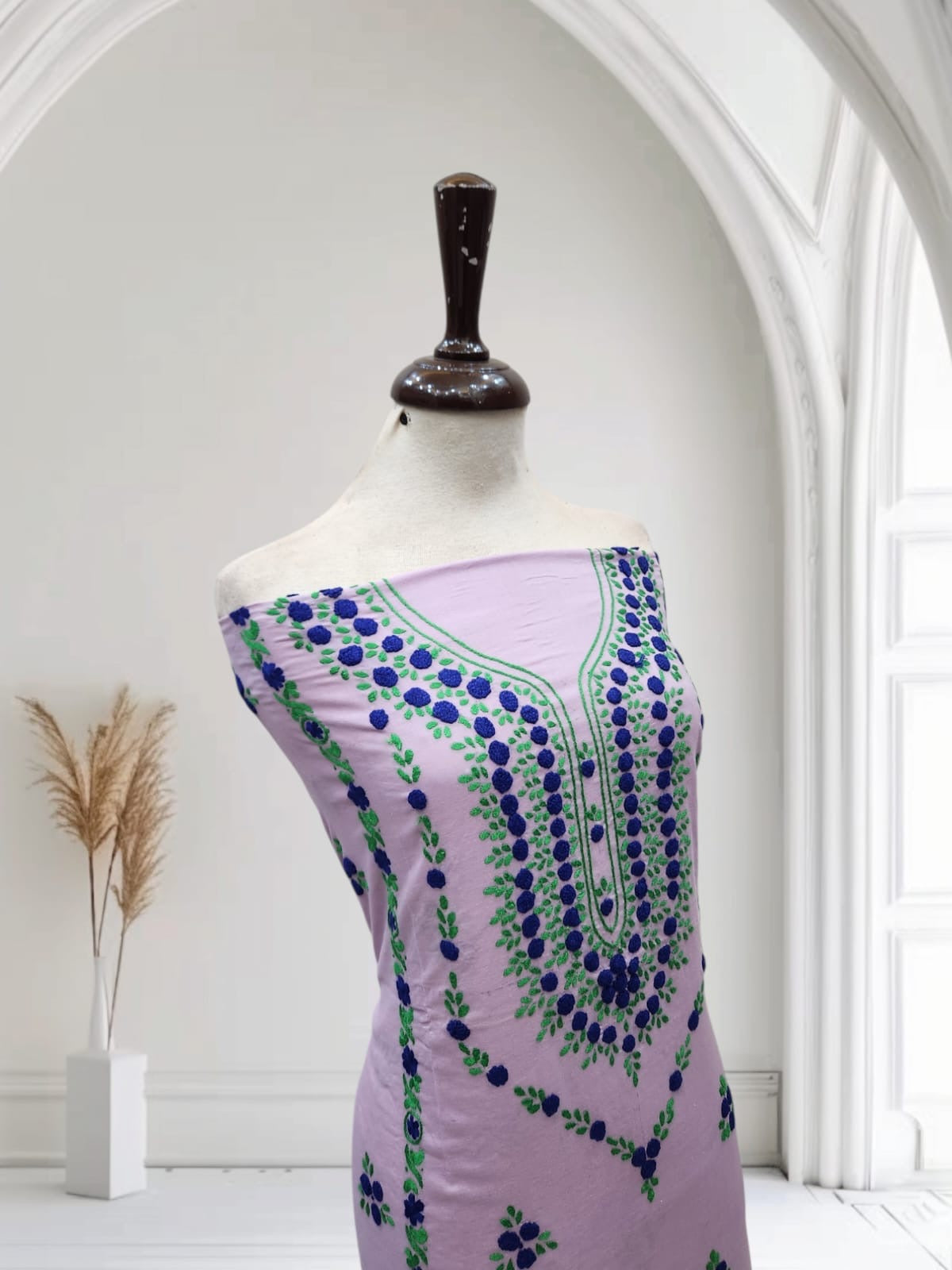 Lawn hand embroidered shirt
