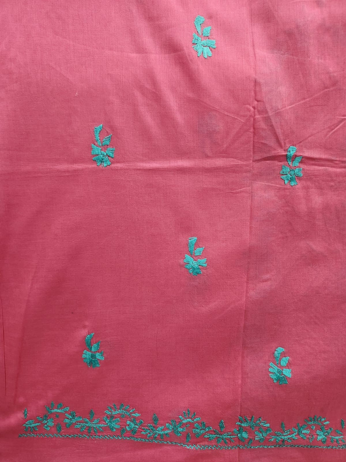 French knots lawn hand embroidered shirt