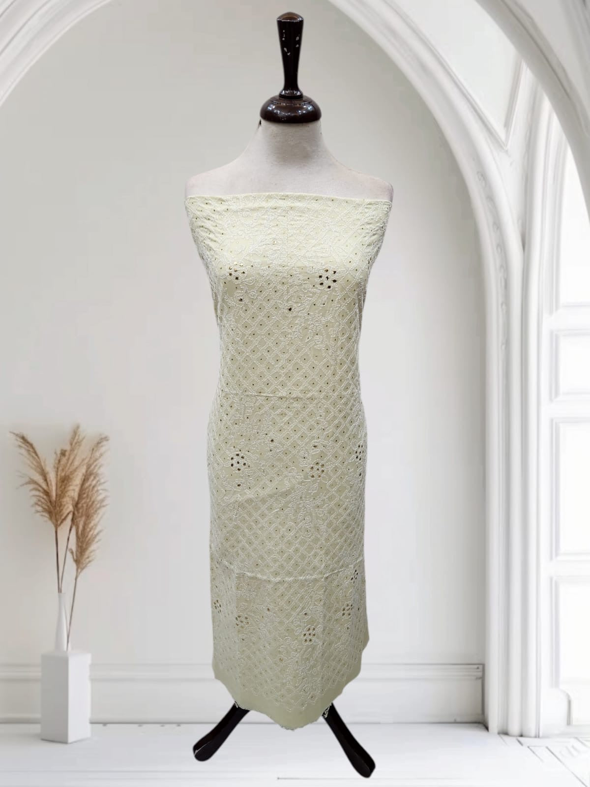 Chikankari Mukesh lawn shirt