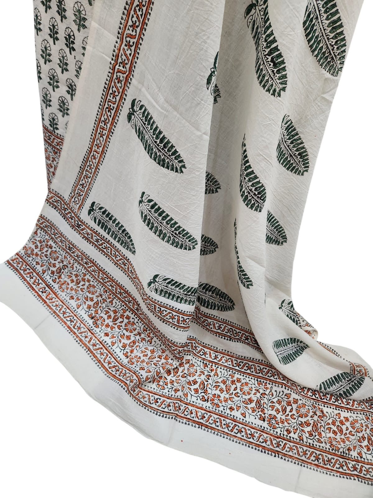 Exclusive Lawn shirt with dupatta block print
