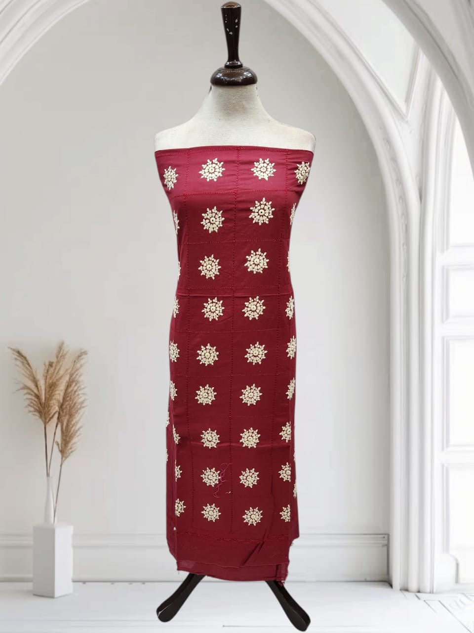 Tarkashi lawn hand embroidered shirt