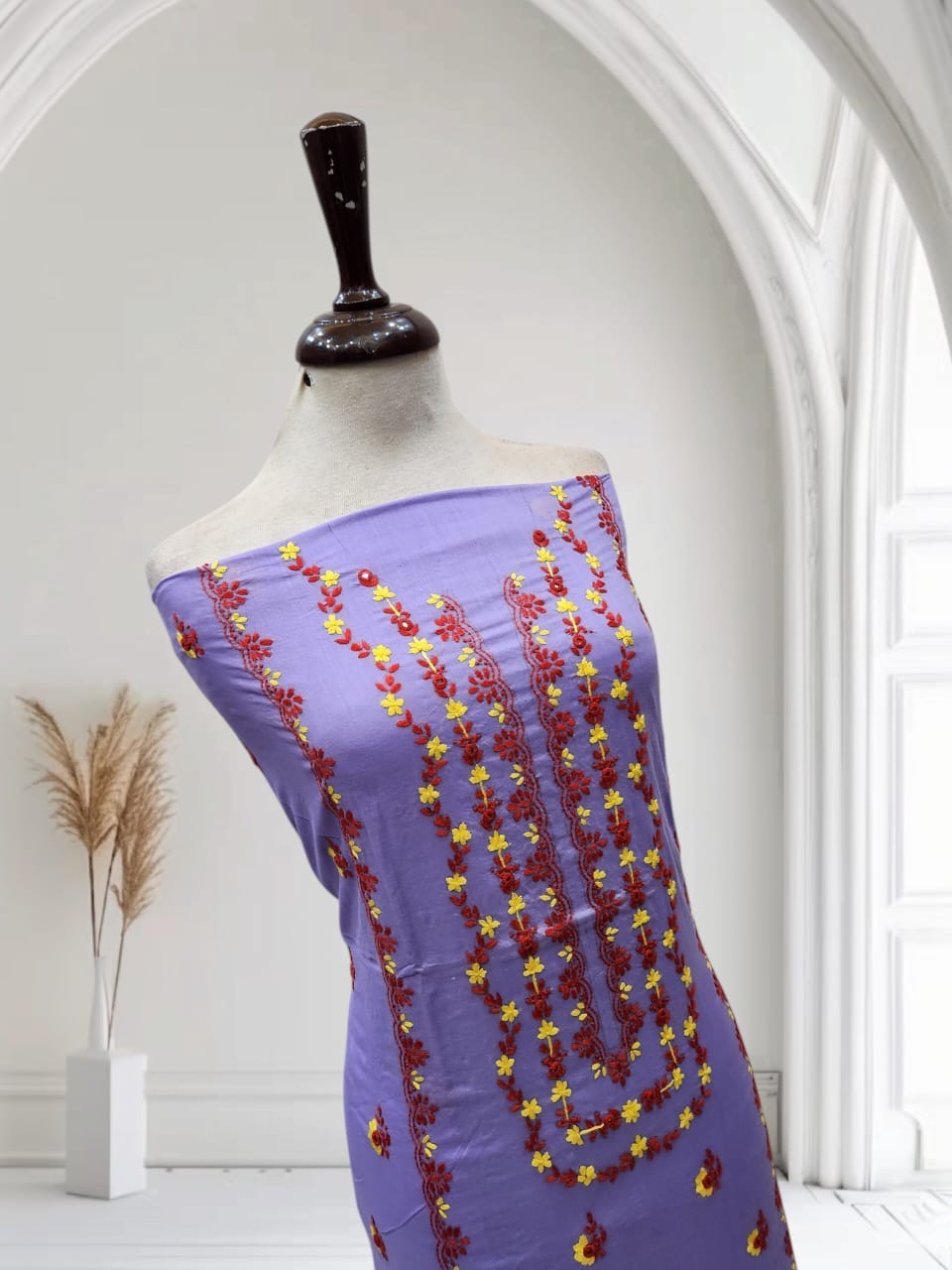 Lawn hand embroidered shirt