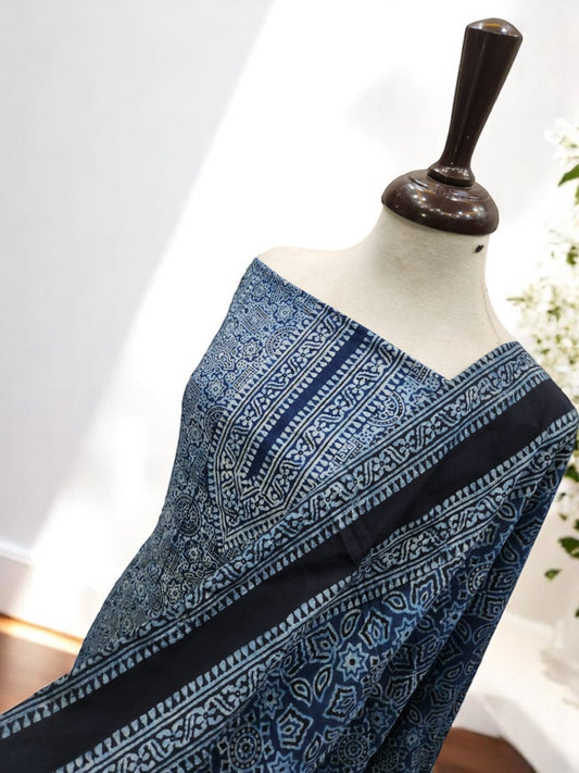 Neckline style Natural Dyed lawn 2pc Ajrak