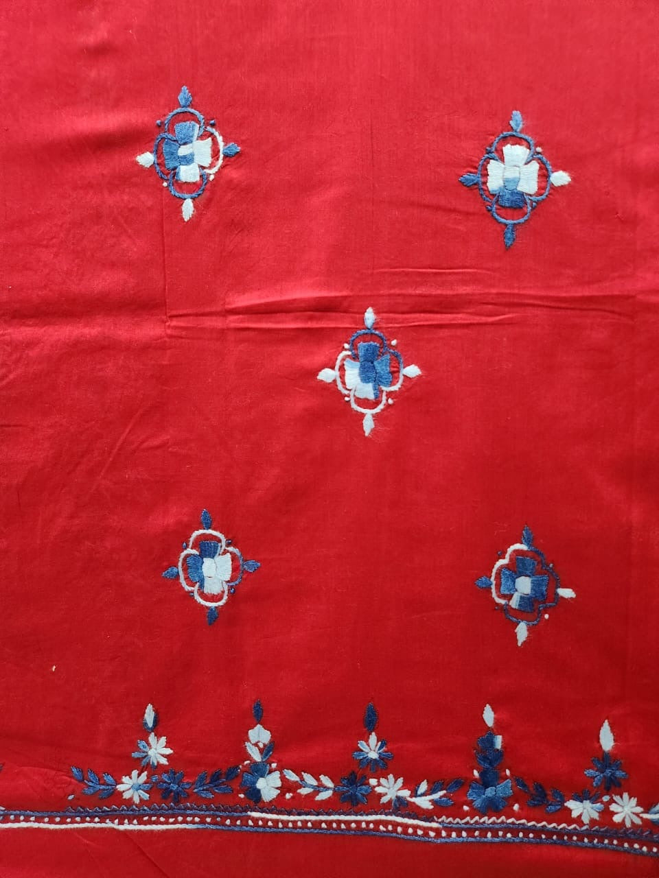 Pocket friendly lawn hand embroidered shirt