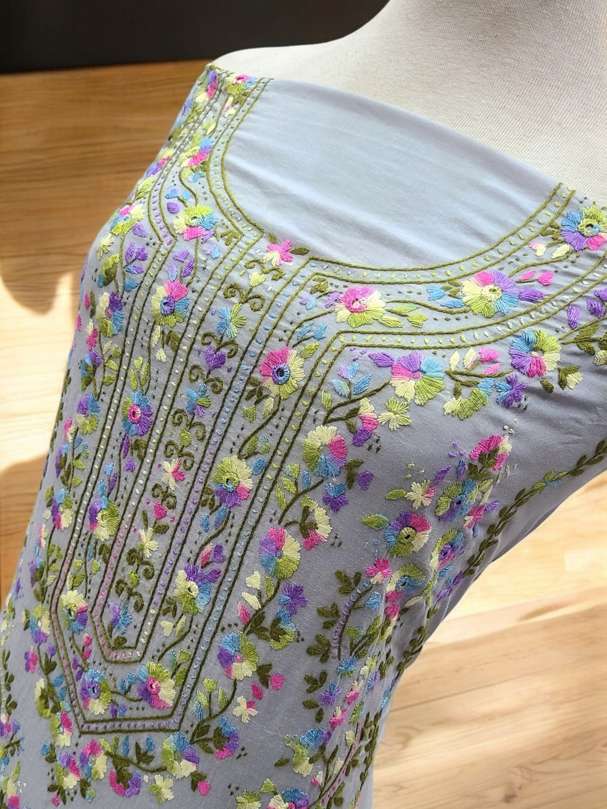 Worku Butic Rajanpuri Lawn Hand Embroidered Shirt – Hand Work Boutique