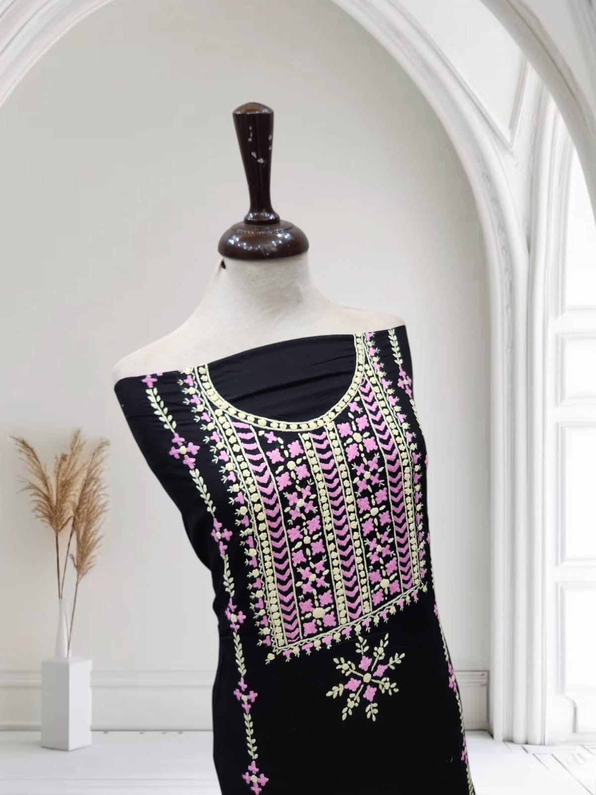 Most elegant lawn hand embroidered shirt