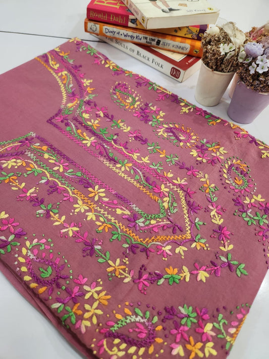 Lawn hand embroidered shirt