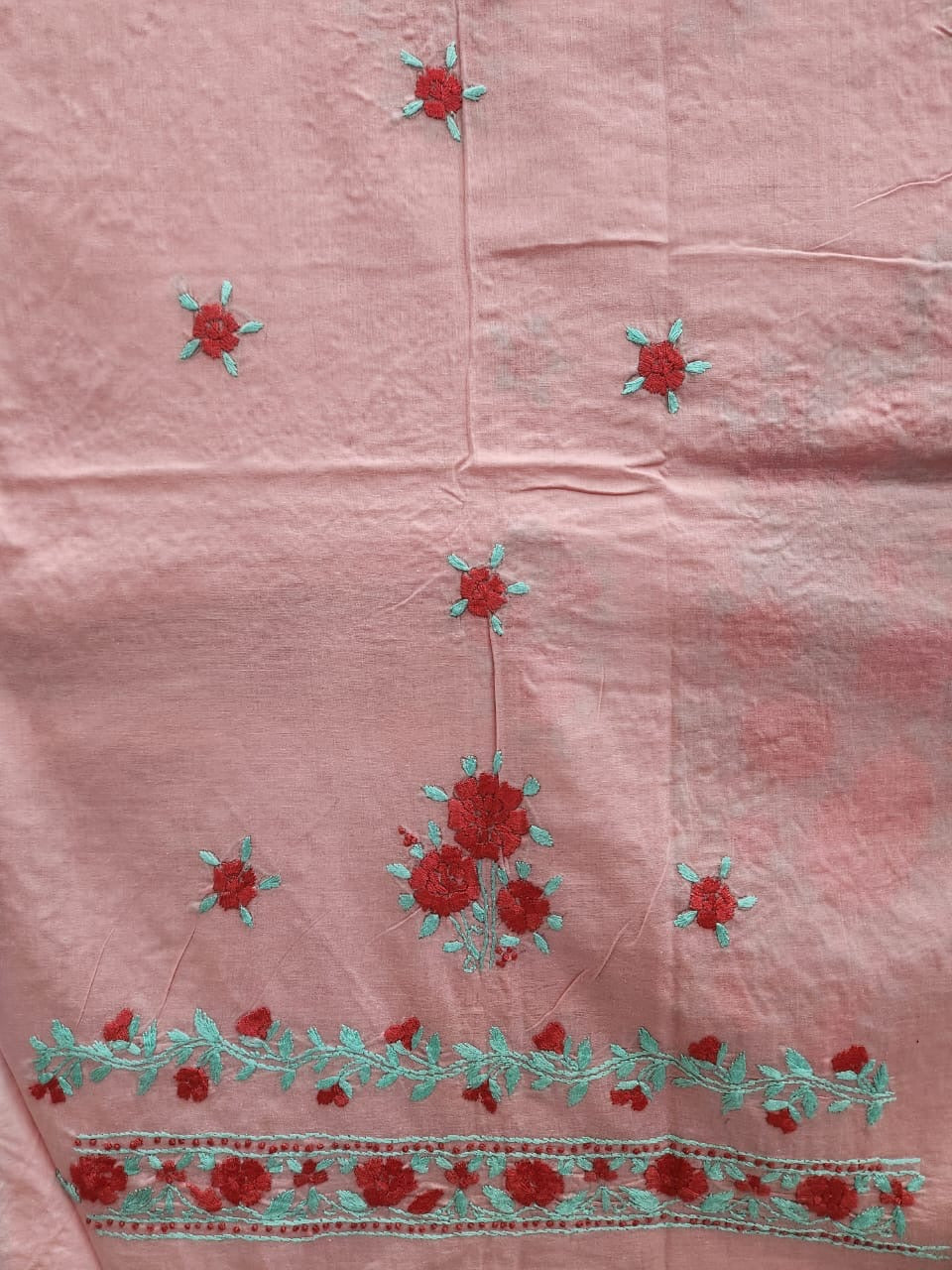 Hand embroidered lawn shirt