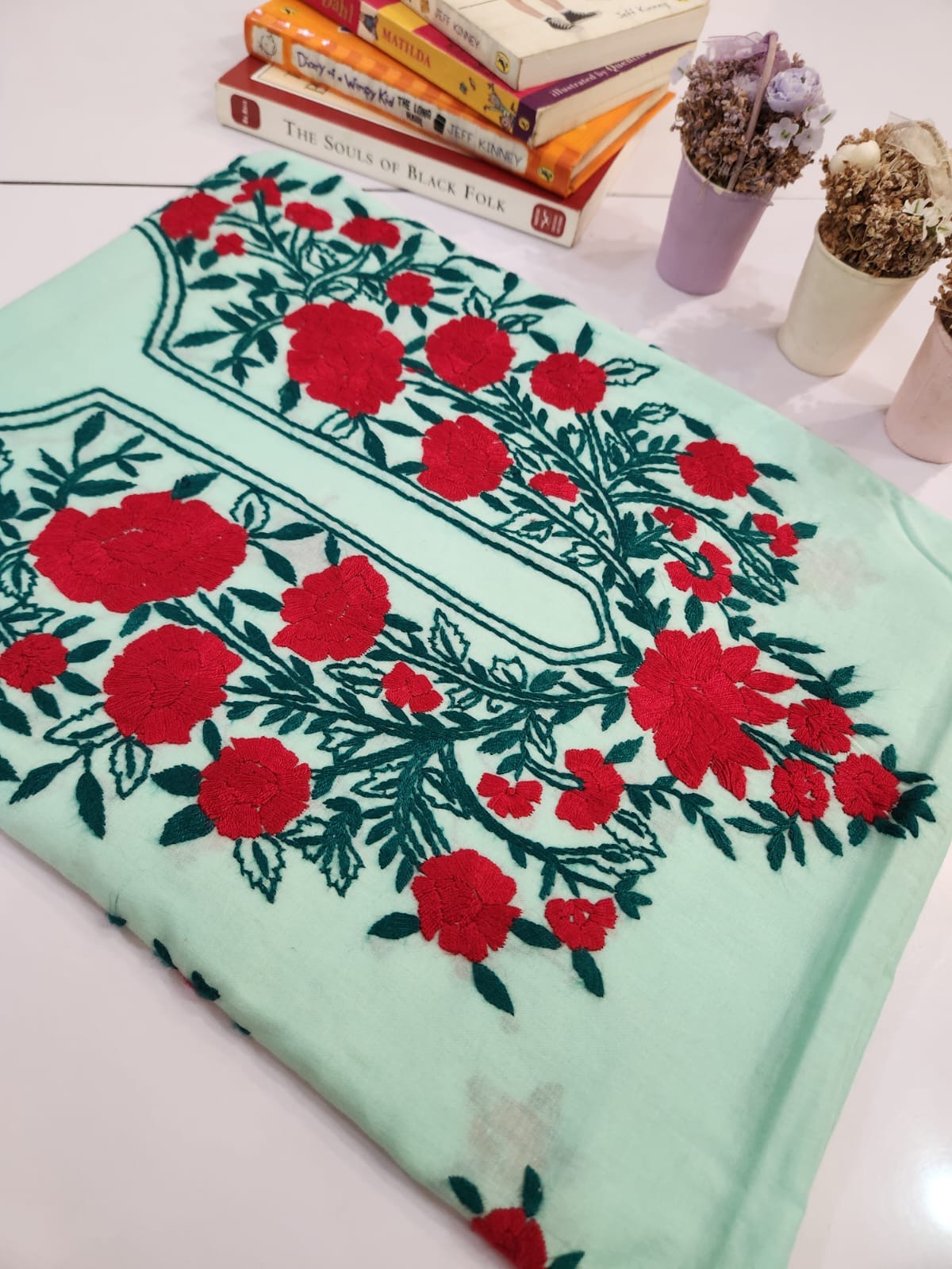 Lawn hand embroidered shirt