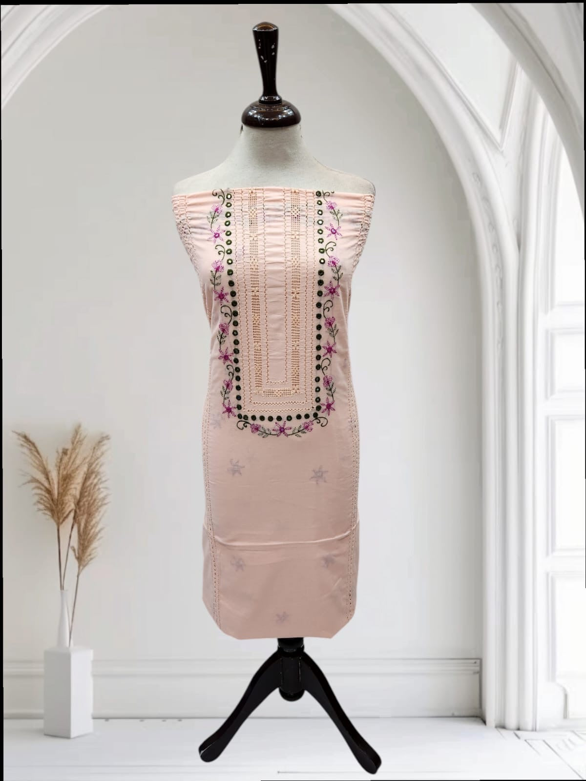 Tarkashi lawn hand embroidered shirt