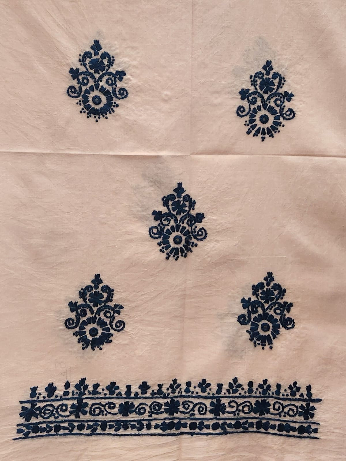 Branded fabric lawn hand embroidered shirt